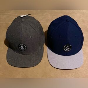 Volcom Dual-Tone Gray and Navy Caps